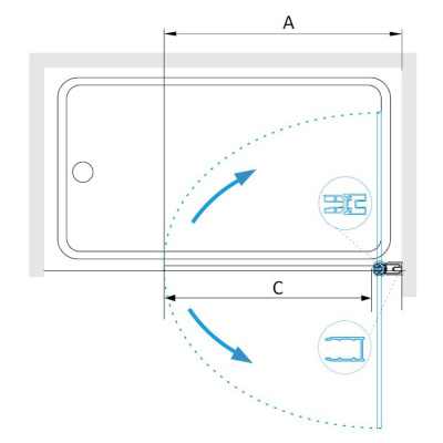 Шторка на ванну RGW SC-109 800, стекло прозрачное, профиль хром фото в интернет-магазине Русалия
