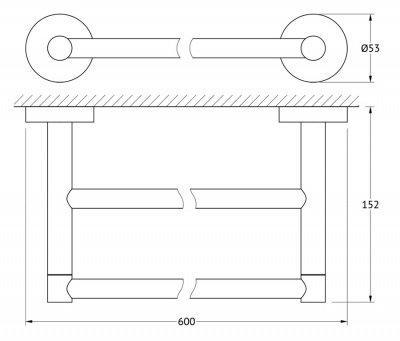 Штанга для полотенца двойная 60 см HAR 031 Harmonie Artwelle фото в интернет-магазине Русалия
