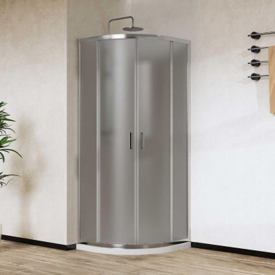 Душевой уголок City VSQ-5CT900MT, 900*900, хром, стекло текстурное Vincea фото в интернет-магазине Русалия