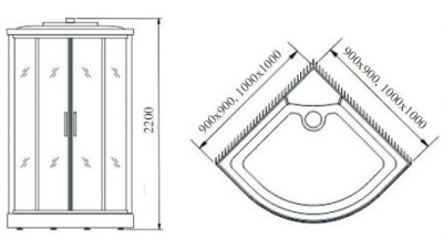 Душевая кабина T-1109 Timo фото в интернет-магазине Русалия