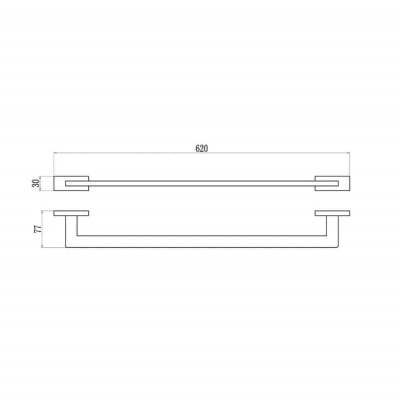 Полотенцедержатель BELZ B90401, вороненая сталь фото в интернет-магазине Русалия