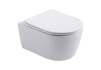 Унитаз подвесной безободковый Европа AQ1106L-00 с сиденьем микролифт Aquatek фото в интернет-магазине Русалия