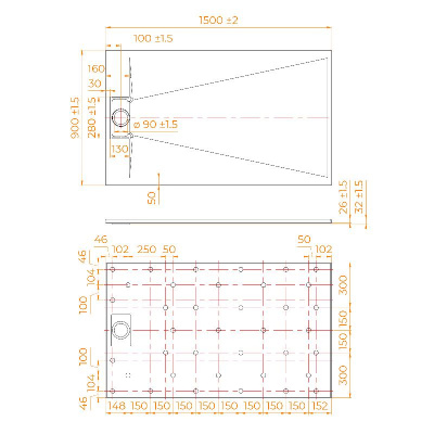 Душевой поддон прямоугольный RGW TUS-W Белый 90x150, стеклокомпозит фото в интернет-магазине Русалия