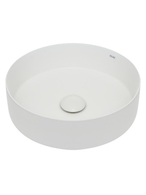 AQM5012 Раковина накладная круглая, цвет белый матовый. 355x355x120 фото в интернет-магазине Русалия