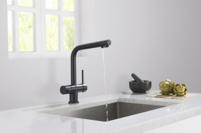 Смеситель для кухни с подключением фильтра Timo Saona черный (2396/03F) фото в интернет-магазине Русалия