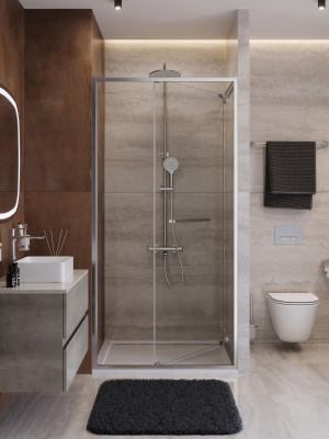 Душевая дверь CEZARES LUX-B-FS-1-90-C-CR фото в интернет-магазине Русалия