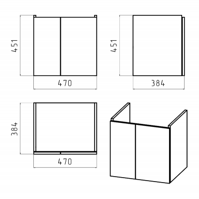 Тумба Лира 50 подвесная с раковиной Cersanit Moduo 50 Misty фото в интернет-магазине Русалия