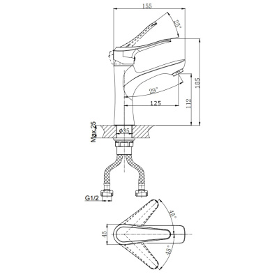 Смеситель для умывальника RUSH Jawa (JA0735-11) фото в интернет-магазине Русалия