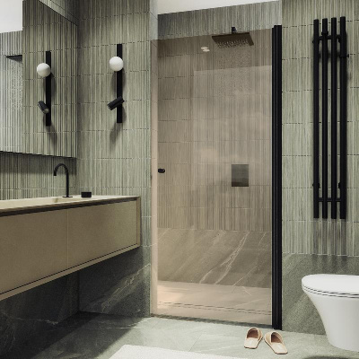 Душевая дверь на монопетле 1980*600 Стекло 6 мм Бронза MGD-810-6 Maybah Glass фото в интернет-магазине Русалия