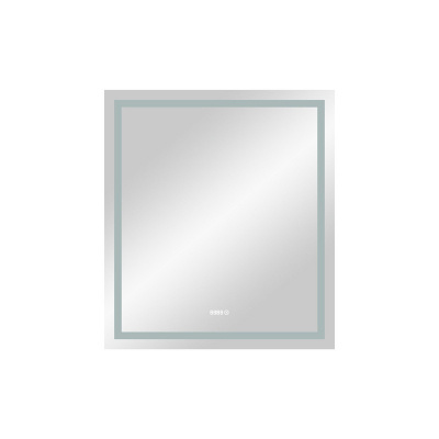 Зеркало с подсветкой Verte 800х900 часы (по центру), датчик движения ЗЛП630 Continent фото в интернет-магазине Русалия