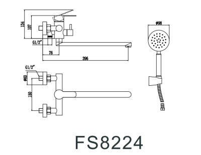 Смеситель для ванны Fmark (FS8224H) фото в интернет-магазине Русалия