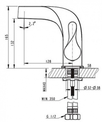 Смеситель для умывальника Wave F174108C Bravat фото в интернет-магазине Русалия