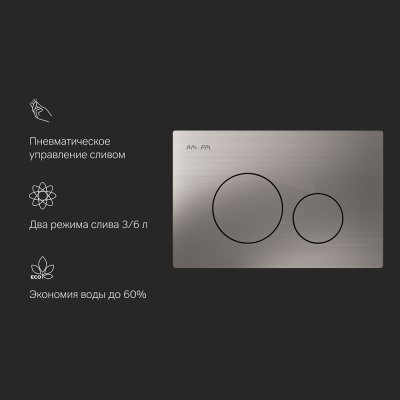 I049031 Pro L, клавиша для инсталляции пневматическая, пластик, матовый никель фото в интернет-магазине Русалия