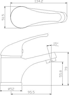 Смеситель для раковины Rossinka Y (Y40-11) фото в интернет-магазине Русалия