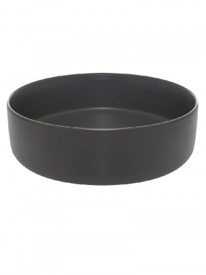 AQM5012 Раковина накладная круглая, цвет темно-серый матовый. 355x355x120 фото в интернет-магазине Русалия