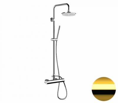 Душевая система Remer Minimal N37RX7MMM20DO, золото глянцевое фото в интернет-магазине Русалия