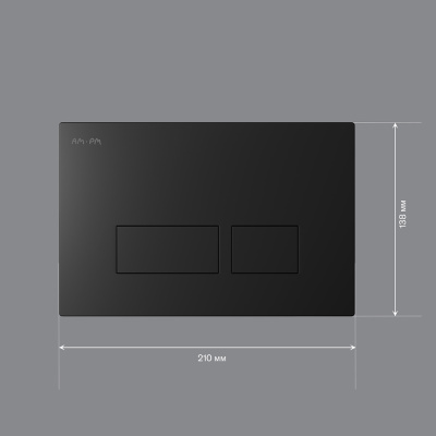I047038 Pro S, клавиша для инсталляции пневматическая, пластик, черный матовый фото в интернет-магазине Русалия