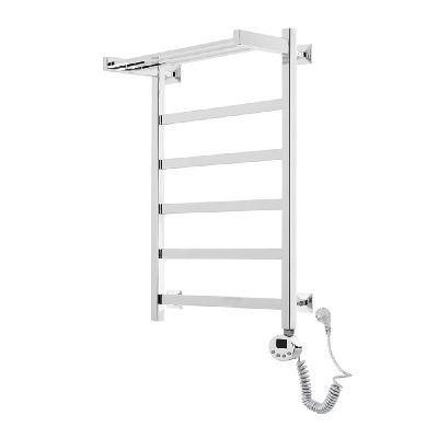 Электрический полотенцесушитель Квадро Плюс с полкой П6 400х800 ER, хром Domoterm фото в интернет-магазине Русалия