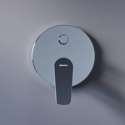 777100000 Jupiter, смеситель монтируемый в стену ванной - душевой, хром фото в интернет-магазине Русалия