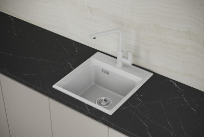 Мойка кухонная Point Мисти 46 белый фото в интернет-магазине Русалия