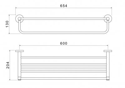 Полка для полотенец AQUATEK AQ4115CR ЕВРОПА фото в интернет-магазине Русалия