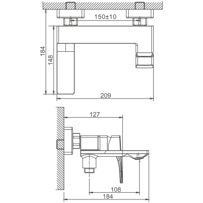 Смеситель для ванны BELZ цвет: хром (B60709) фото в интернет-магазине Русалия