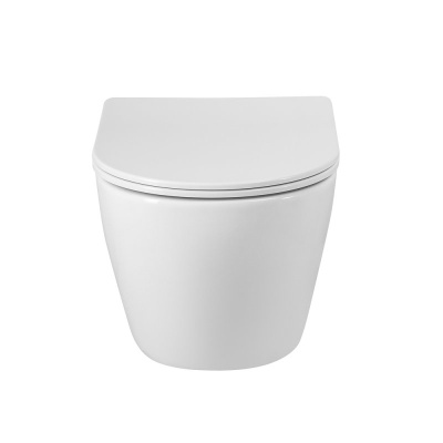 Унитаз подвесной безободковый SFERA-R BB046CHR/SC с сиденьем-микролифт Belbagno фото в интернет-магазине Русалия