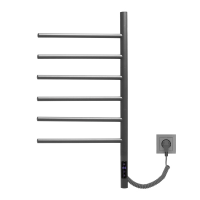 Полотенцесушитель электрический Vincea VTD-1S2CGE 43х80, графит, таймер фото в интернет-магазине Русалия