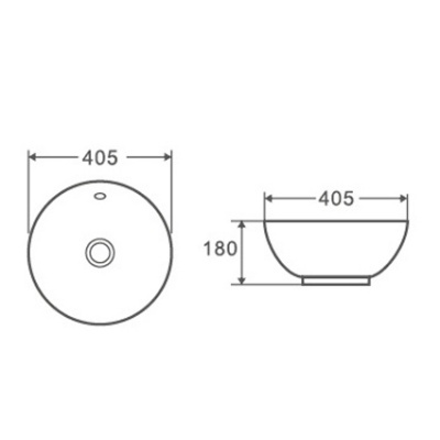 Раковина накладная DK Matrix DT1390516, 405*405*180мм, белый (DT1390516) фото в интернет-магазине Русалия