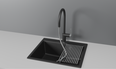 Смеситель для кухни GRANULA с выдвижным изливом (8172, ТУРМАЛИН) фото в интернет-магазине Русалия