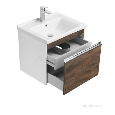 Тумба под раковину AQUATON Капри 60 таксония темная 1A230101KPDB0 фото в интернет-магазине Русалия