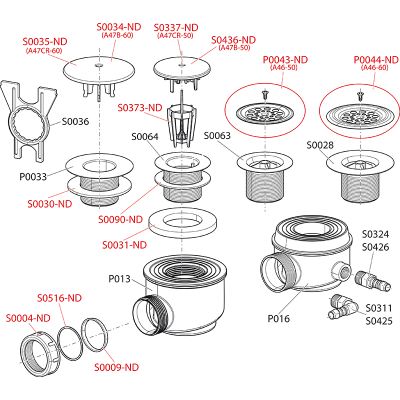 Сифон для душевого поддона A47CR-60 AlcaPlast фото в интернет-магазине Русалия