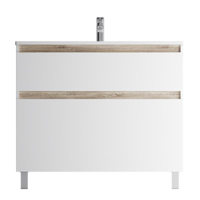 M85AFSX1002WG X-Joy, База под раковину, напольная, 100 см, 2 ящика, белый глянец Am.Pm фото в интернет-магазине Русалия