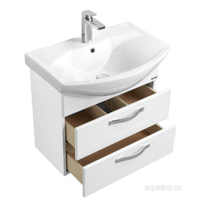 Тумба под раковину AQUATON Ария 65 М белый 1A123301AA010 фото в интернет-магазине Русалия