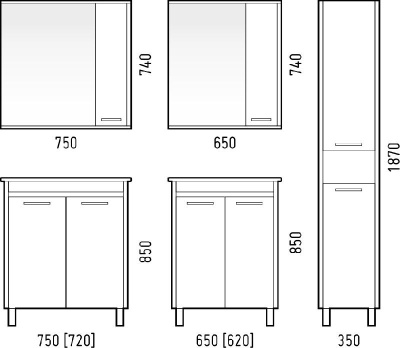 Зеркало-шкаф "Лорена 65/С", лайн Corozo фото в интернет-магазине Русалия
