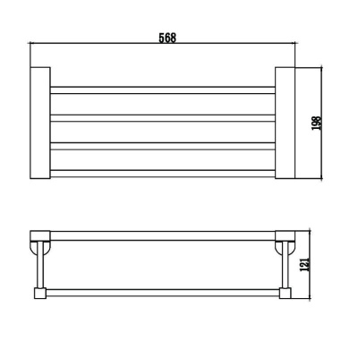 Полка для полотенец Savol S-607344, хром фото в интернет-магазине Русалия
