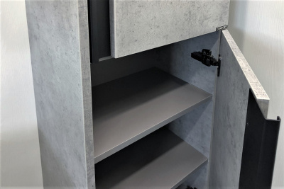 COMFORTY. Шкаф-колонна "Эдинбург-40" бетон светлый фото в интернет-магазине Русалия