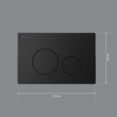 I049038 Pro L, клавиша для инсталляции пневматическая, пластик, черный матовый фото в интернет-магазине Русалия