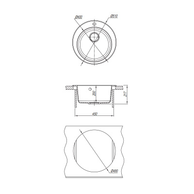 Кухонная мойка Dr. Gans ГАЛА 25.010.B0510.408, серый фото в интернет-магазине Русалия