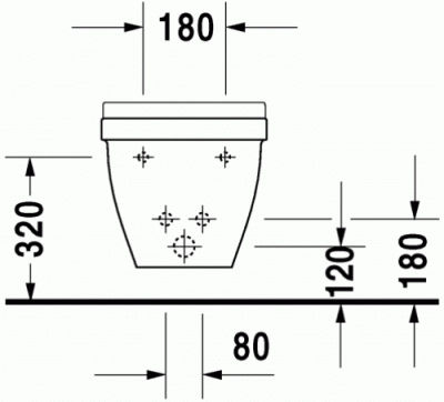 Биде подвесное Starck-3 2230150000 Duravit фото в интернет-магазине Русалия