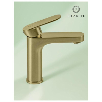 Смеситель для раковины FILARETE Retta FL5030MG, матовое золото фото в интернет-магазине Русалия