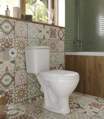 Унитаз - компакт с сиденьем Pro белый 1.P215.5.S00.00B.F Santeri фото в интернет-магазине Русалия