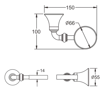 Дозатор жидкого мыла Rose RG1244, хром фото в интернет-магазине Русалия