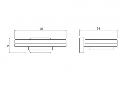 Мыльница AQUATEK, матовый черный AQ4303MB ЛИБРА фото в интернет-магазине Русалия