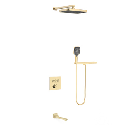 Душевой комплект VSFW-4311RBG встраиваемый, 3 режима, брашированное золото Vincea фото в интернет-магазине Русалия