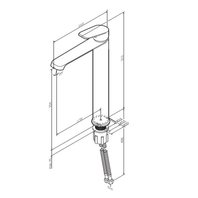 F8F92000 Func, смеситель для умывальника высокий, хром фото в интернет-магазине Русалия