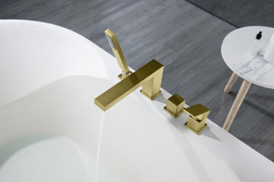 Смеситель для ванны с душем, врезной Timo Selene 2130/17Y золото матовое фото в интернет-магазине Русалия