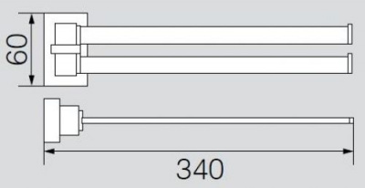 Полотенцедержатель двойной поворотный VR.RMB-4924.CR Ramba Veragio фото в интернет-магазине Русалия