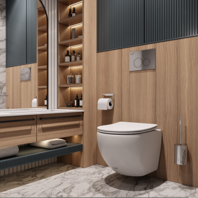 Унитаз SELLA Aria MW ТЕРМООБЖИГ (не плёнка) подвесной безободковый белый матовый Ceruttispa CT9161 (490х360х325) фото в интернет-магазине Русалия