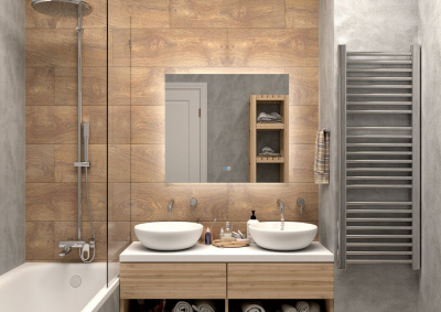 Зеркало с подсветкой Trezhe 800x700 открытая подсветка, антизапотевание ЗЛП2283 Continent фото в интернет-магазине Русалия